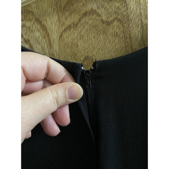 Vintage Spenser Jeremy Dress Dolman Sleeve Skirt Fully Lined Ruffles Sz 14 Zip - Picture 9 of 9